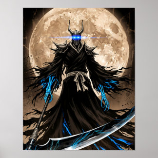 Poster Shinigami Sumi-e Grunge Art