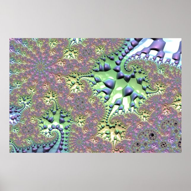 Poster Shiny Rainbow Fractal (Frente)