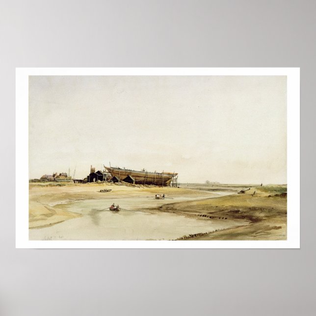 Poster Ship Building (w/c on paper) (Frente)