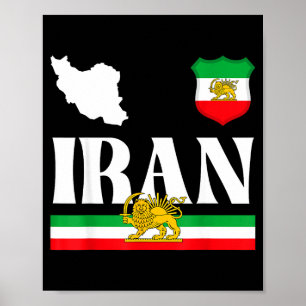 Poster Shir o khorshid irã, leão e sol, pérsia