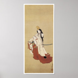 Pôster Shirabyoshi Dancer, Hokusai, 1820
