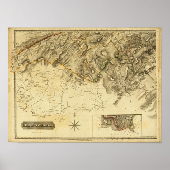 Poster Shire de Edimburgo Sul (Frente)