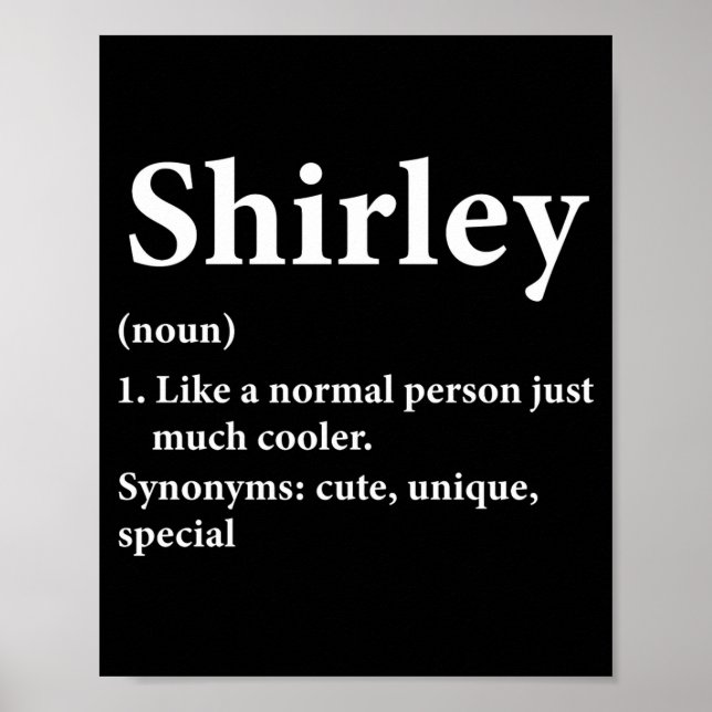 Poster Shirley Name Definition Funny D  (Frente)