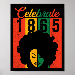 Poster Shirt Black Women Celebra 1865 Dia da Independênci