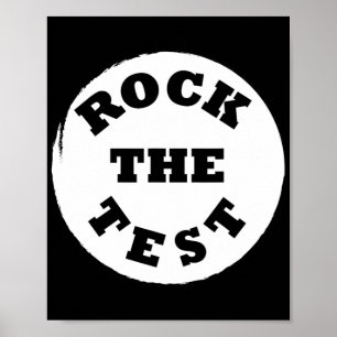Poster Shirt Rock The Test Men School
