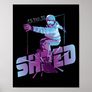 Poster Shirt Vintage Snowboard 80s Figurume Snowboar