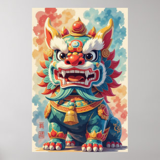 Poster Shisa Mitológico