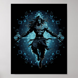 Poster Shiva Deus Hindu Espiritual Dança Tandava Yoga Med