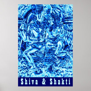 Pôster Shiva e abraço de Shakti