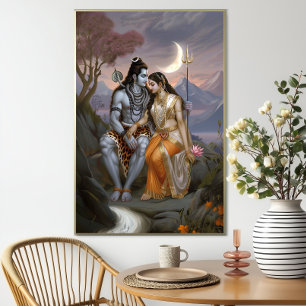 Poster Shiva Shakti: Deusa Deus Hindu Tradicional