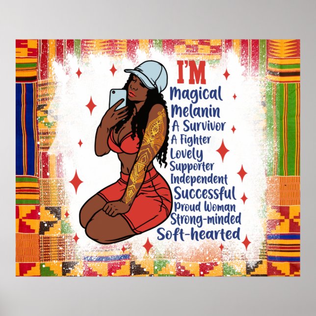 Poster Shopp Sista da Rainha Negra Africana Melanin (Frente)