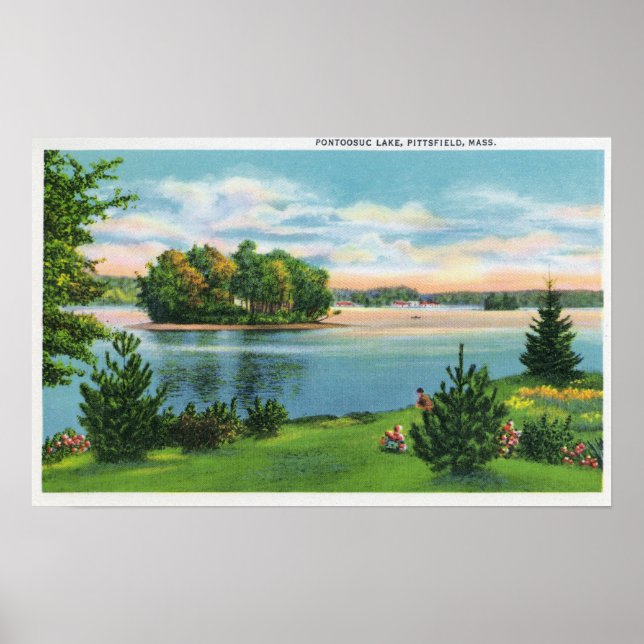 Poster Shoreline View of Pontoosuc Lake (Frente)