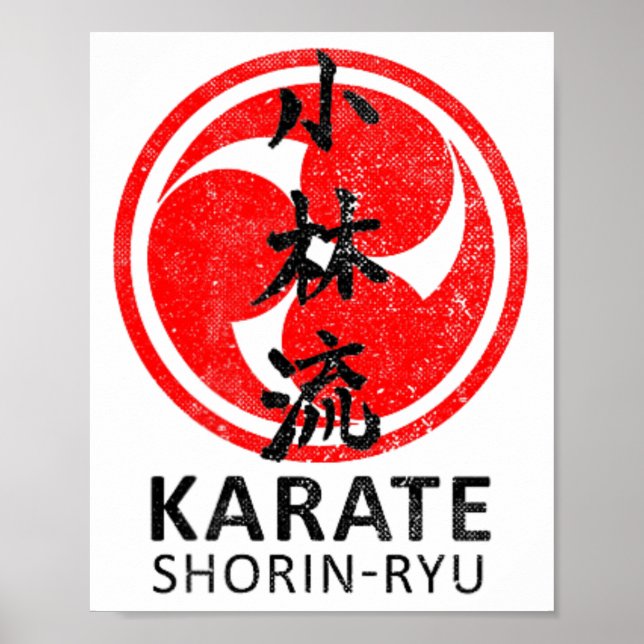 Poster Shorin Ryu Karate Symbol Kanji Japan Martial Art V (Frente)