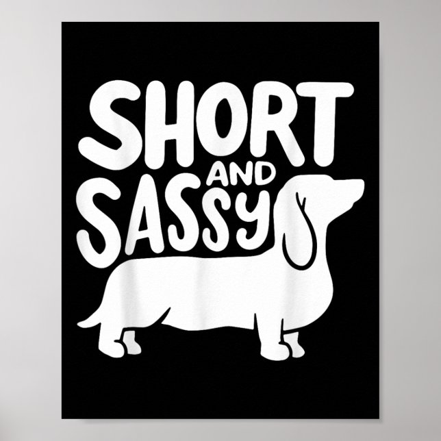 Poster Short And Sy Funny Daschund Dog Lover Quote  (Frente)