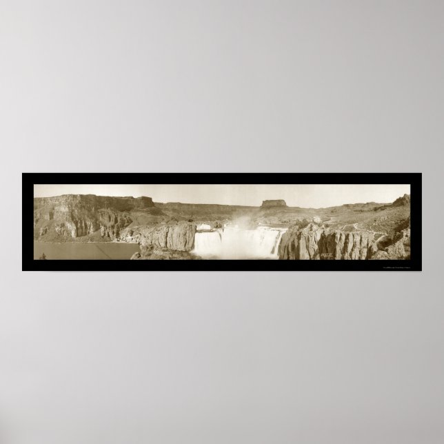 Pôster Shoshone Falls Idaho Foto 1909 (Frente)