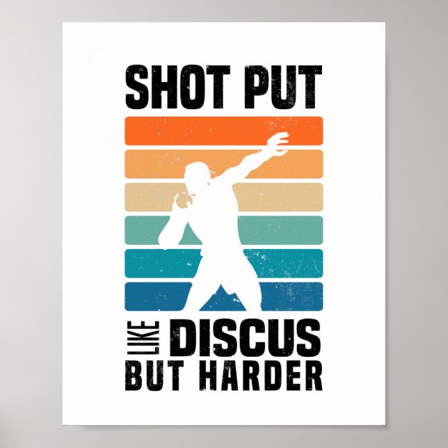 Poster Shot Put Sports | Shot Putter Funny Sayings Gifts (Frente)
