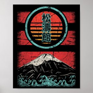Poster Shotokan Karate Kanji Retro 80 Estilo