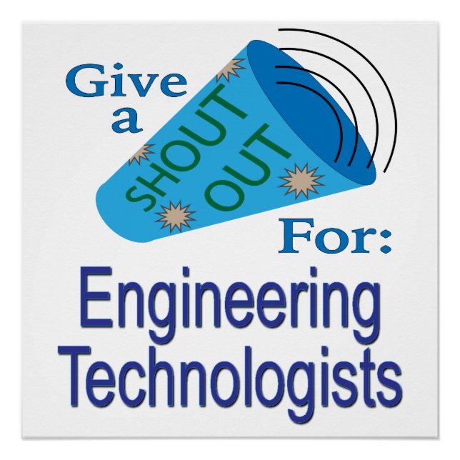 Pôster Shout for Engineering Technologists (Frente)
