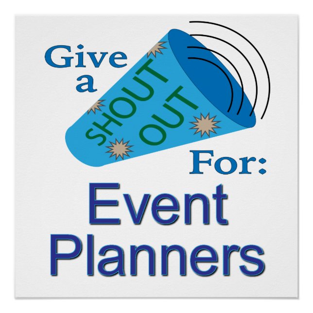 Pôster Shout for Event Planners (Frente)