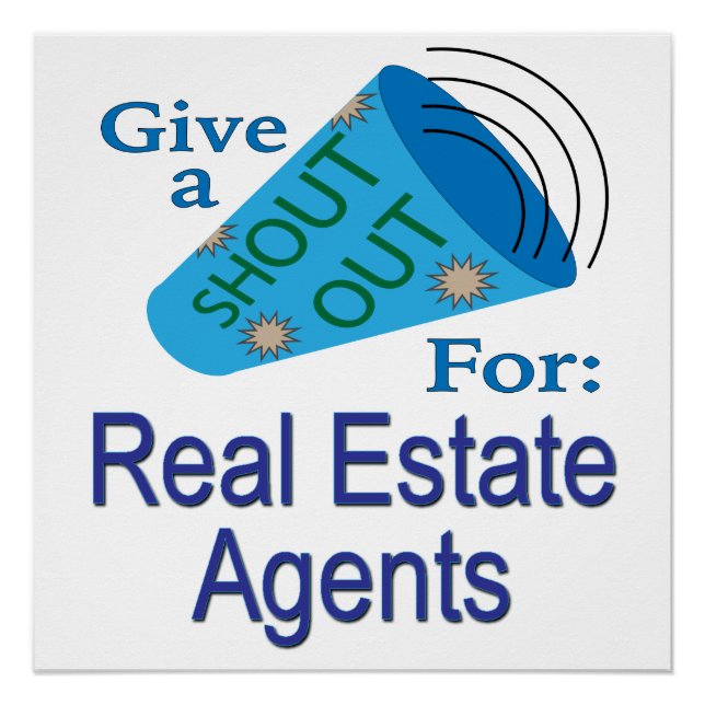 Pôster Shout for Real Estate Agents (Frente)