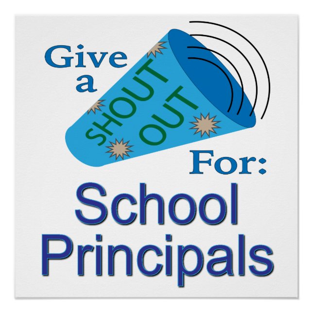 Pôster Shout for School Principals (Frente)