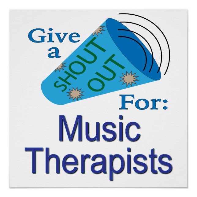 Pôster Shout Out for Music Therapists (Frente)