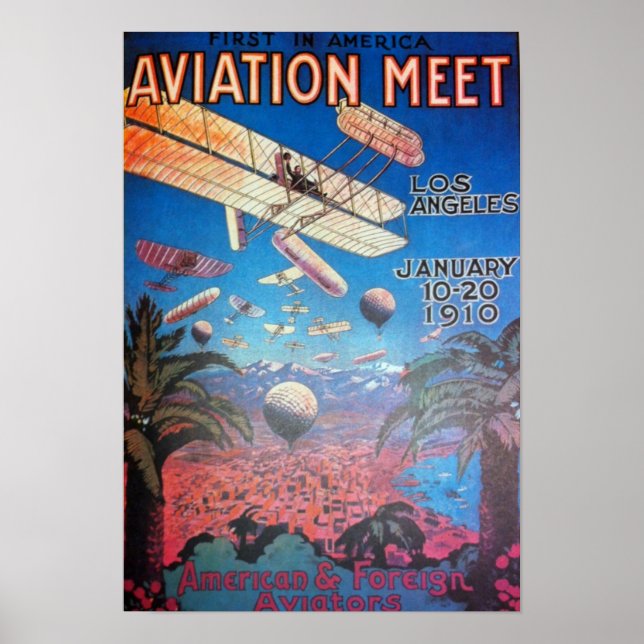 Poster Show de aviação em Los Angeles (Frente)