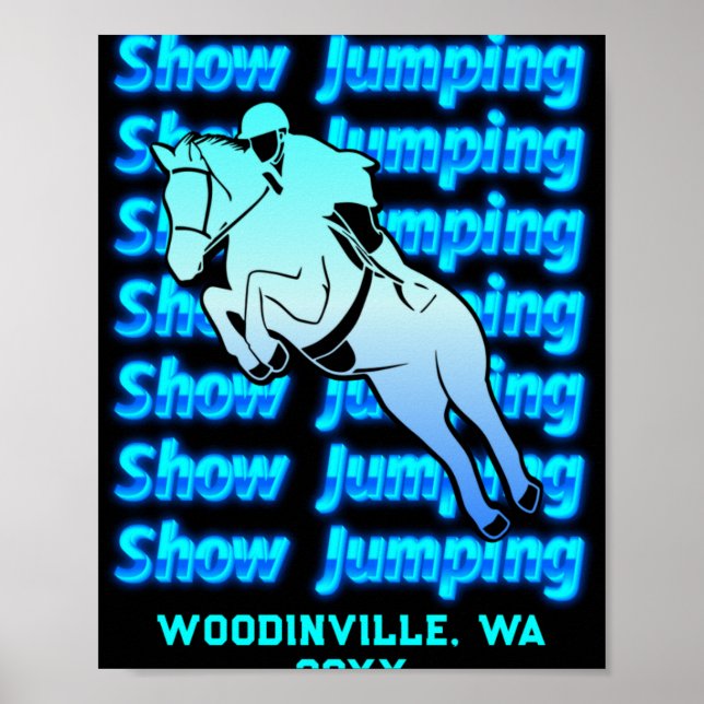 Poster Show Jumng Event Or Location Date Name T Shirt  (Frente)