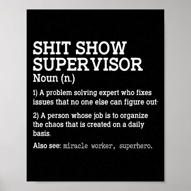 Poster Show Supervisor A Problem Solving Expert Who Fixes (Frente)