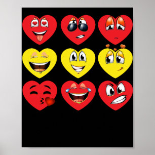 Poster Show Your Love Heart Emoji  for Valentines Day