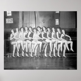Pôster Showgirls, 1925. Foto Antiga
