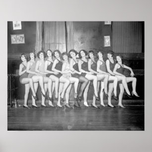 Pôster Showgirls, 1925. Foto Antiga