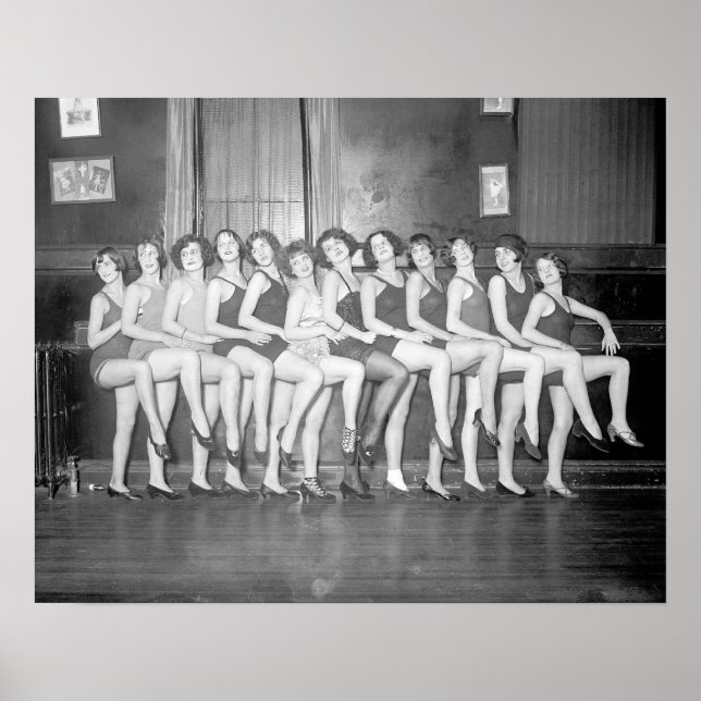 Pôster Showgirls, 1925. Foto Antiga (Frente)
