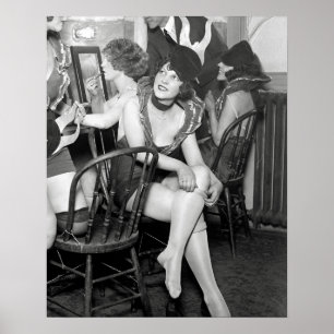 Pôster Showgirls Backstage, 1926. Foto Antiga