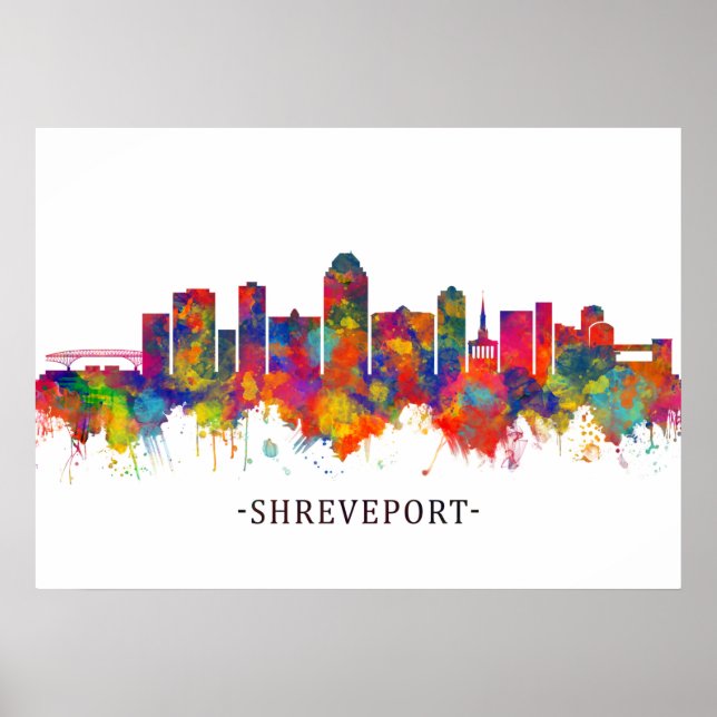 Poster Shreveport Louisiana Skyline (Frente)