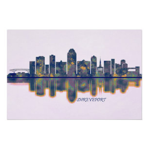 Pôster Shreveport Skyline