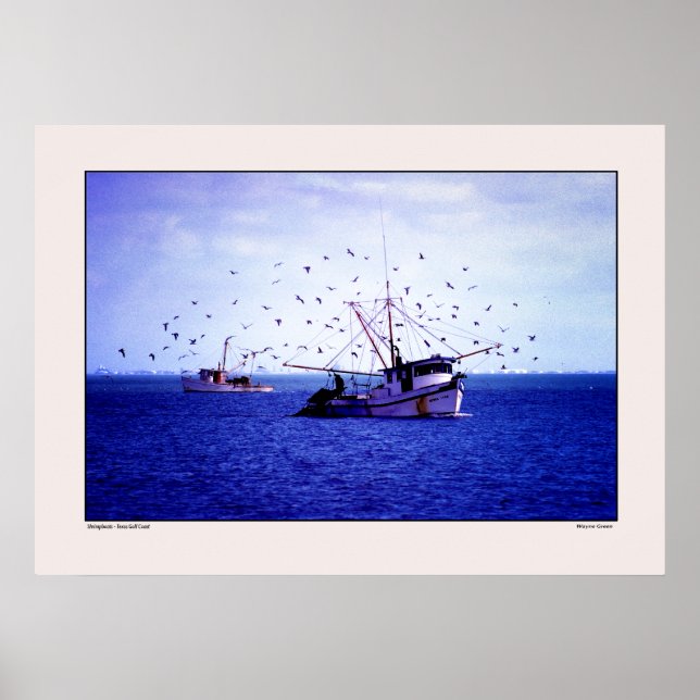 Poster Shrimp Boats Golfo do Texas (Frente)