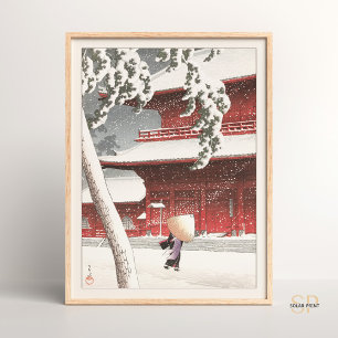 Poster Shrine Zojo Kawase Hasui em Shiba