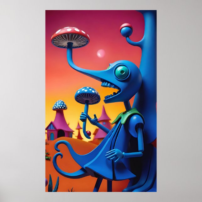 Poster Shroomin 'n' Bloom'n - Ken Gage Surreal Art (Frente)