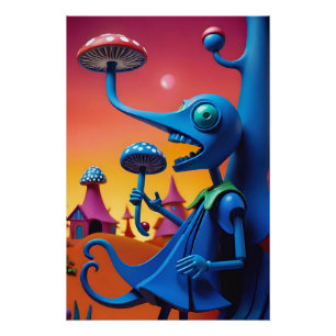 Pôster Shroomin 'n' Bloom'n - Ken Gage Surreal Art
