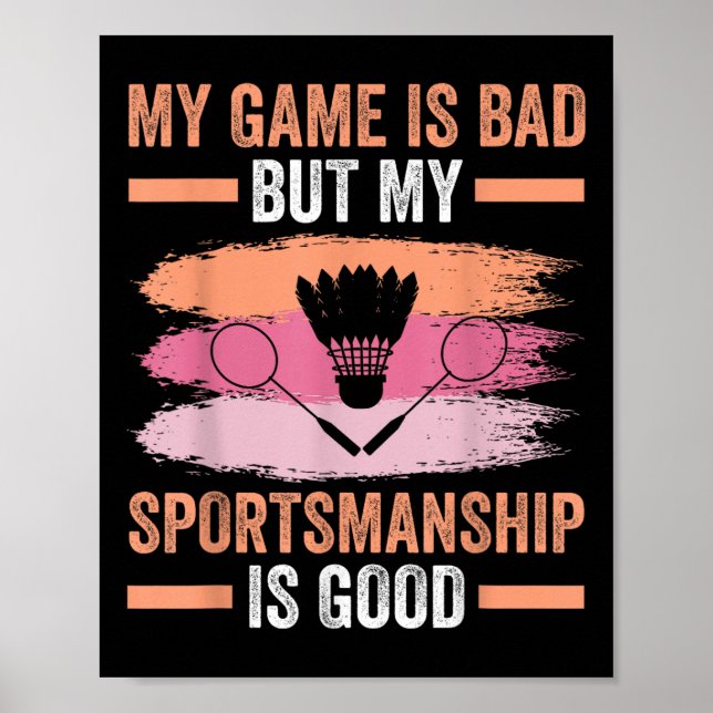 Poster Shuttle Badminton Player 7 (Frente)