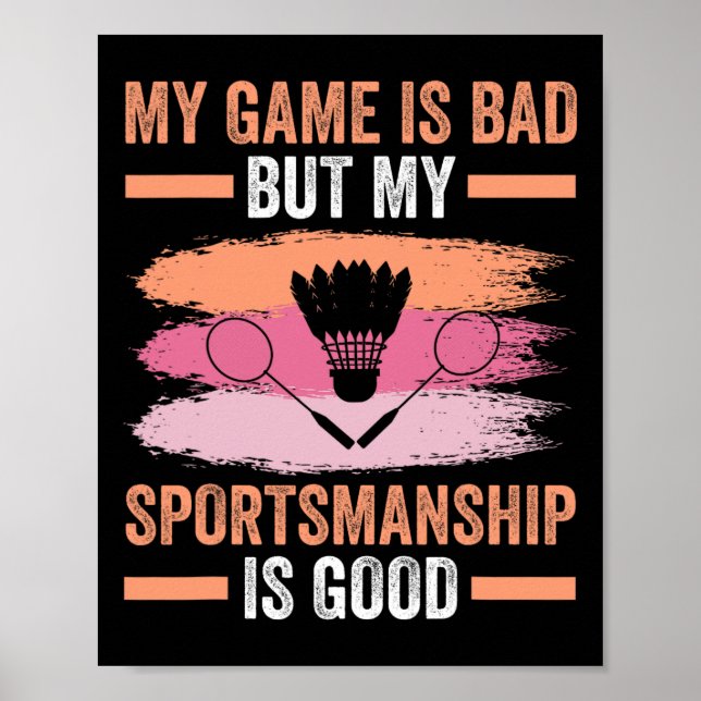 Poster Shuttle Badminton Player 9 (Frente)