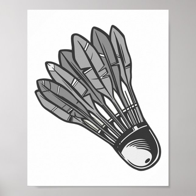 Poster Shuttle Badminton Team Player Treinador 1 (Frente)