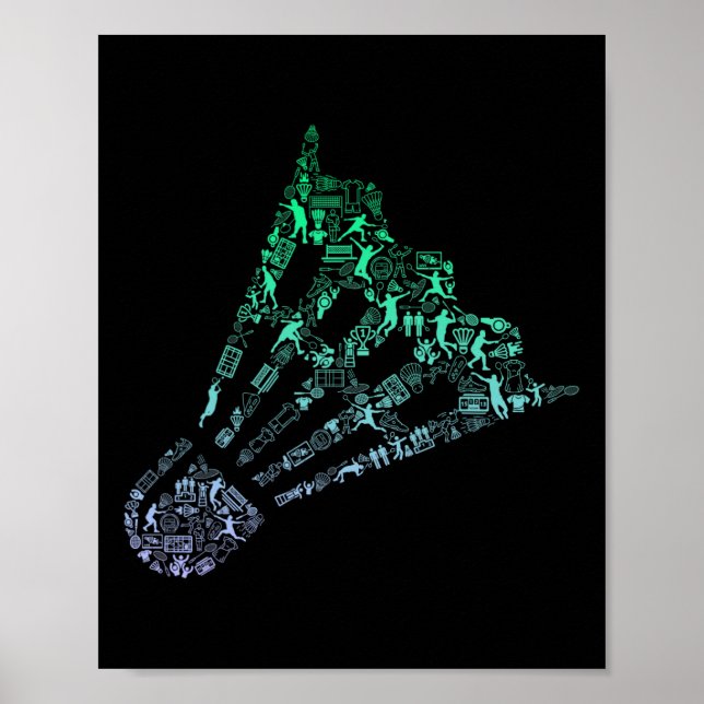 Poster Shuttle Silhouette Player Shirt Mens Dmenta (Frente)