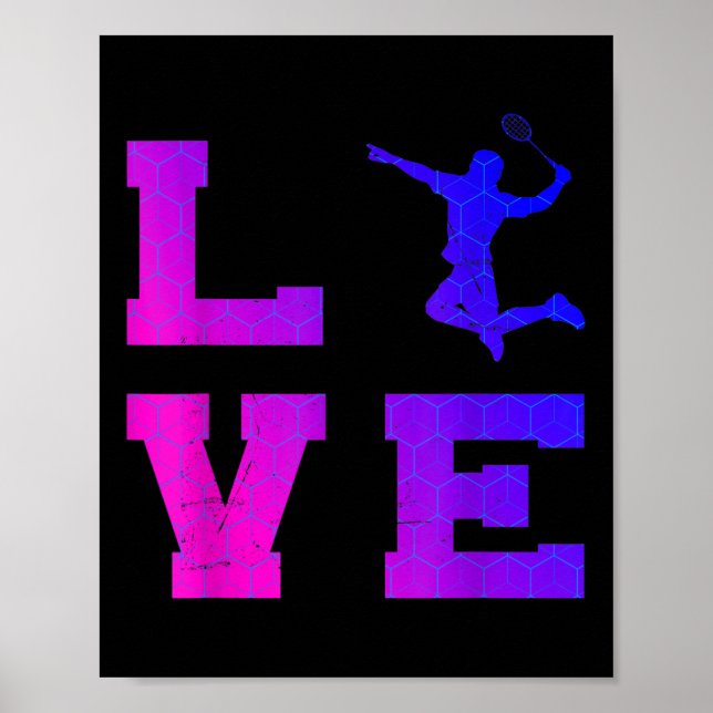 Poster Shuttle Squash Womens Badminton Mens (Frente)