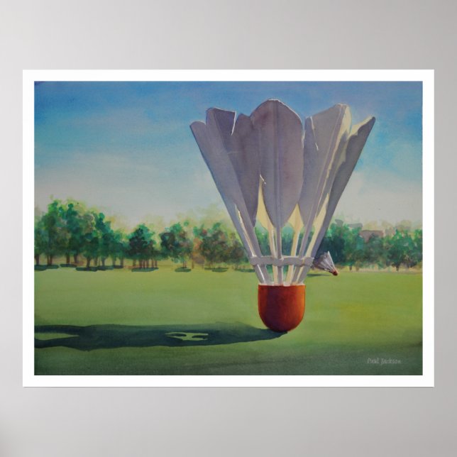 Poster "Shuttlecocks" Paul Jackson Watercolor (Frente)