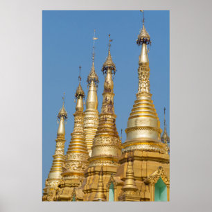 Poster Shwedagon Pagoda Spires