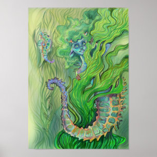 Poster Shy Seacavalo Mermaid