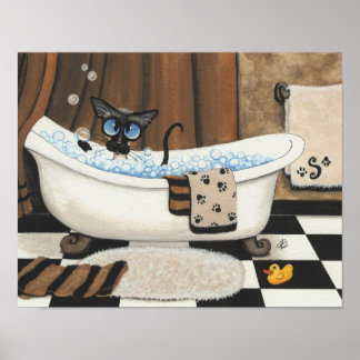 Pôster Siamese Bubble Bath
