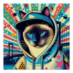 PÔSTER SIAMESE CAT 4